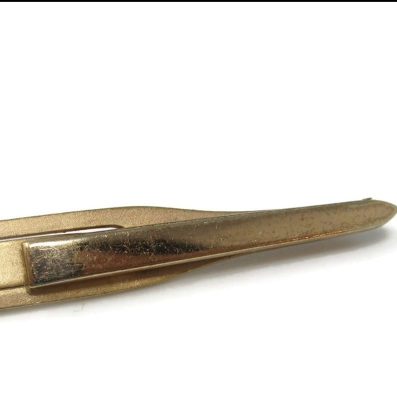 Letter R Sword Tie Clip Tie Bar signed Swank Vintage Gold Tone - Picture 3 of 5